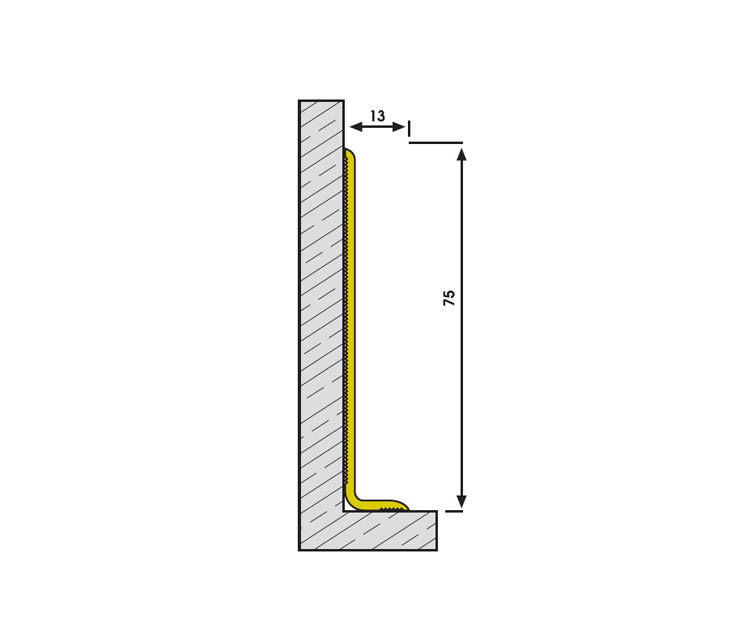 Гнучкі підлогові плінтуси PS7510 Arfen світло-сірого кольору еластичний плінтус ПВХ для підлоги, 50 м.п.