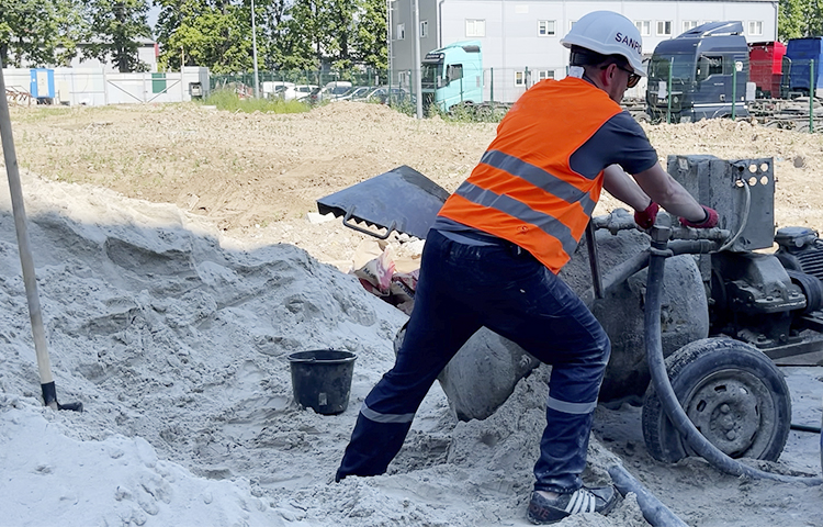 Применение фибры POLYEX MESH в полусухих стяжках