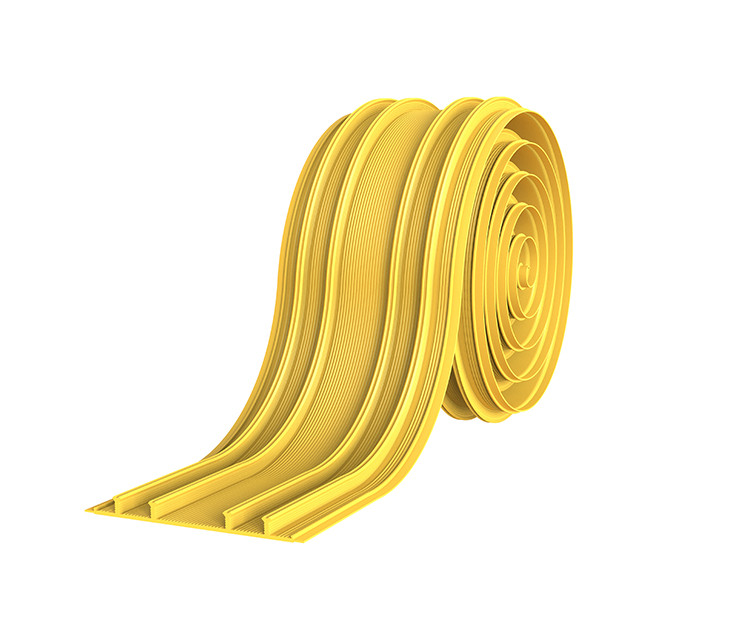 Гідрошпонка зовнішня для робочих швів Arfen ПВХ AA 24-4, ширина 240 мм, товщина 4 мм, жовта, 20 м.п.