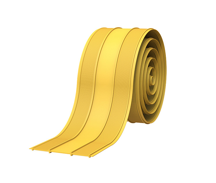 Гідрошпонка внутрішня для робочих швів Arfen ПВХ A 24-4, ширина 240 мм, товщина 4 мм, з люверсами, жовта, 20 м.п.