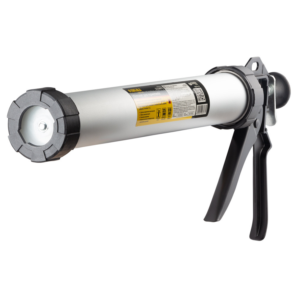 Пістолет для герметиків 375 мм 610 мл (алюмінієва туба)